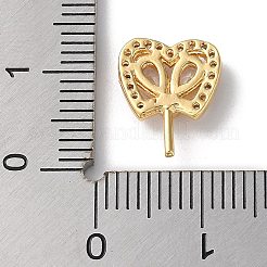 Rack Plating Brass Cubic Zirconia Cabochons&nbsp;KK-M264-05G