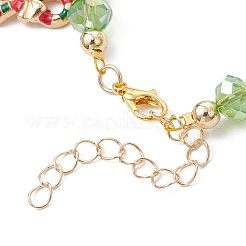 Christmas Alloy Enamel Charm Bracelets&nbsp;BJEW-JB12077-01