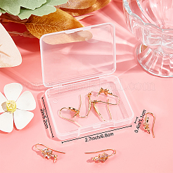 8Pcs 4 Style Brass Micro Pave Cubic Zirconia Earring Hooks&nbsp;KK-BBC0004-31