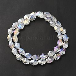 Transparent Electroplate Glass Beads Strands&nbsp;EGLA-F159-AB02