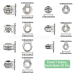 175Pcs 7 Styles Tibetan Styles Alloy Beads&nbsp;TIBEB-PA0001-20