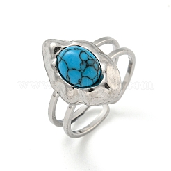 304 Stainless Steel Open Cuff Rings&nbsp;STAS-Z060-02P