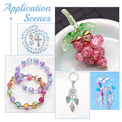 1000Pcs 10 Colors Crackle Glass Beads Strands&nbsp;GLAA-PH0001-66