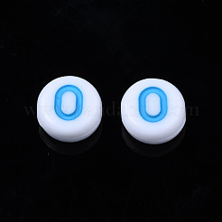 White Opaque Acrylic Beads&nbsp;MACR-T038-18-0