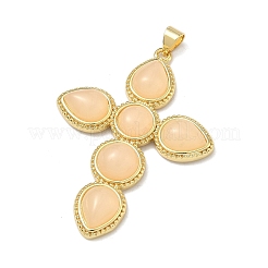 Brass Resin Pendants&nbsp;KK-A293-25G-02