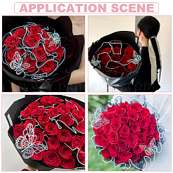 Pleated Polyester Mesh Gift Wrapping Bouquet Packaging for Valentine's Day&nbsp;DIY-UN0006-65A