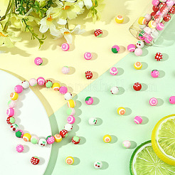 180Pcs 6 Colors Fruits Theme Handmade Polymer Clay Beads&nbsp;CLAY-SC0002-59