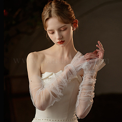 Nylon Long Fingerless Gloves&nbsp;AJEW-WH0009-83A