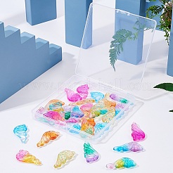 Spray Painted Glass Pendants&nbsp;GGLA-BC0001-003
