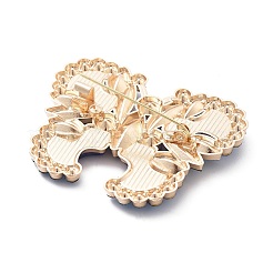 Butterfly Alloy Rhinestone Brooches&nbsp;LS-JEWB-E041-06KCG-02
