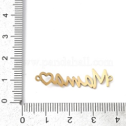 Mother's Day 201 Stainless Steel Connector Charms&nbsp;STAS-F316-38G