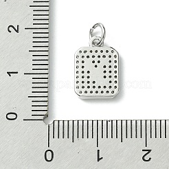 Rack Plating Brass Micro Pave Clear Cubic Zirconia Charms&nbsp;KK-G501-01Y-P