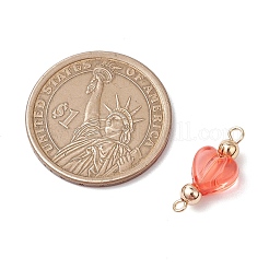 Transparent Acrylic Heart Connector Charms&nbsp;PALLOY-JF03345