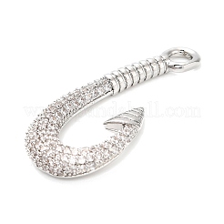 Brass Micro Pave Cubic Zirconia Pendants&nbsp;KK-L229-064P