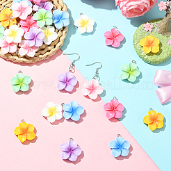 28Pcs 7 Colors Opaque Resin Pendants&nbsp;FIND-SC0019-46