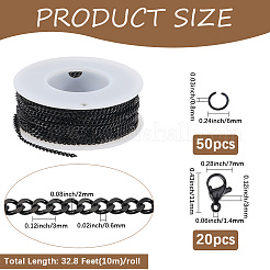 DIY 304 Stainless Steel Chain Necklaces/Bracelets Making Kits&nbsp;DIY-SP0003-51C
