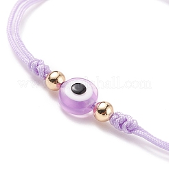 Resin Evil Eye Braided Bead Bracelet&nbsp;BJEW-JB08491