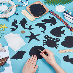 Marine Animals Scratch Crafts for Kids&nbsp;DIY-WH0671-181