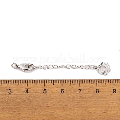 Flower Rack Plating Brass Ends with Chain and Lobster Claw Clasps&nbsp;KK-K367-15P
