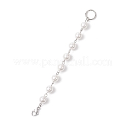 Shell Pearl Round Beaded Chain Pendant Decorations&nbsp;HJEW-JM04618-01