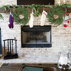 Flexible Glue PE Christmas Wreath&nbsp;AJEW-WH20060-20
