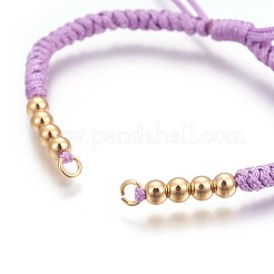 Nylon Cord Braided Bead Bracelets Making&nbsp;BJEW-F360-F10
