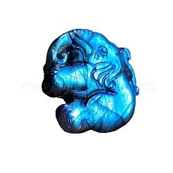 Natural Labradorite Carved Healing Elephant Figurines&nbsp;PW-WG69479-01