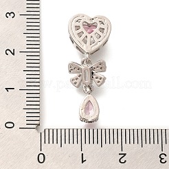 Rack Plating Brass Micro Pave Cubic Zirconia Pendants&nbsp;KK-H508-32P