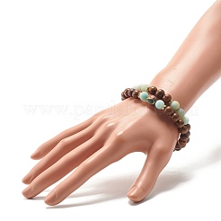Wood Beaded Stretch Bracelet Sets&nbsp;BJEW-JB07735