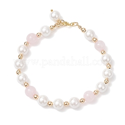 3Pcs 3 Styles Shell Pearl & Natural & Synthetic Mixed Gemstone Round Beadeded Bracelets for Women&nbsp;BJEW-JB12502