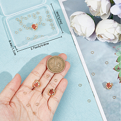 6Pcs Brass Micro Pave Chocolate Cubic Zirconia Charms&nbsp;KK-CN0002-51