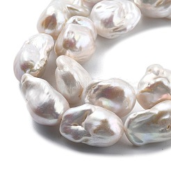 Natural Nucleated Pearl Beads Strands&nbsp;PEAR-B004-15J-04A