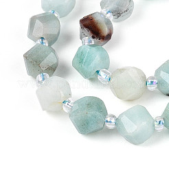 Natural Flower Amazonite Beads Strands&nbsp;G-T144-24A-02