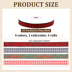 4Rolls 4 Colors Polyester Ribbons&nbsp;OCOR-PH0007-41