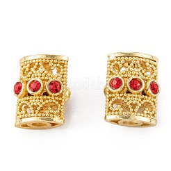 Brass Micro Pave Cubic Zirconia Beads&nbsp;ZIRC-P088-09G