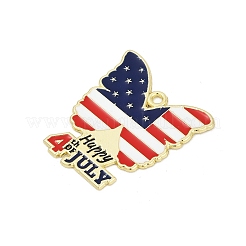 Independence Day Alloy Enamel Pendants&nbsp;ENAM-V001-04B-G