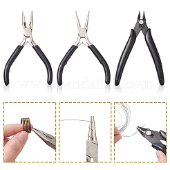 3Pcs 3 Styles Carbon Steel Jewelry Pliers Sets&nbsp;PT-YW0001-10
