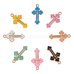 120Pcs 8 Colors Alloy Enamel Pendants&nbsp;ENAM-CJ0001-84