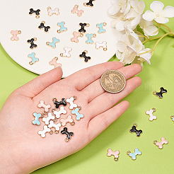 40Pcs 4 Colors Alloy Charms&nbsp;ENAM-CJ0001-83