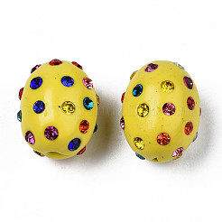 Polymer Clay Rhinestone Beads&nbsp;RB-T017-32I