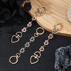 6Pcs 3 Styles Iron Glass with Enamel Butterfly Bag Extension Chains&nbsp;FIND-FH0016-70