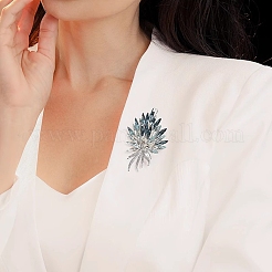 Flower Alloy Rhinestone Brooches for Backpack Clothes&nbsp;PW-WGB7B94-01