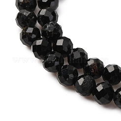 Natural Black Tourmaline Beads Strands&nbsp;X-G-D320-A04-4mm