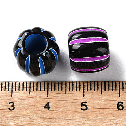 Spray Printed Opaque Acrylic European Beads&nbsp;SACR-P031-02B