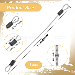 201 Stainless Steel Wire with Plastic Frame Lock for Motorbike&nbsp;LS-AJEW-WH20006-81A