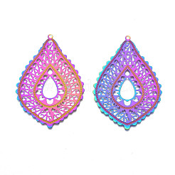 Ion Plating(IP) 304 Stainless Steel Filigree Big Pendants&nbsp;STAS-T057-56
