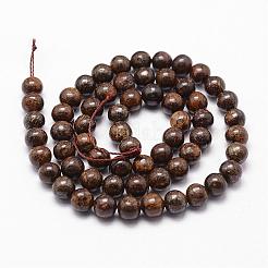 Natural Bronzite Bead Strands&nbsp;G-D840-57-4mm