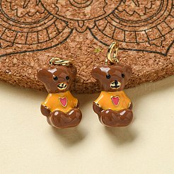 Rack Plating Brass Enamel Charms&nbsp;KK-S366-02G