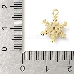 Christmas Theme Brass Micro Pave Cubic Zirconia Charms&nbsp;KK-P278-06G