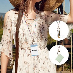 Natural & Synthetic Gemstone Chip Beaded Neck Strap Lanyard&nbsp;HJEW-SW00117